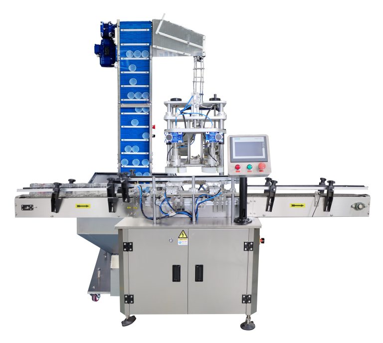 Fully automatic single head plastic caps screw capping machine, linear servo screw capper factory