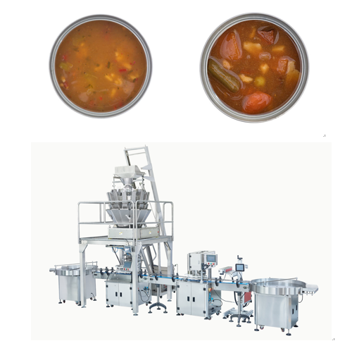 Weigh filling and packing machine for chilli and soup