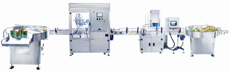 Explosion-proof super glue can filling and sealing machine line