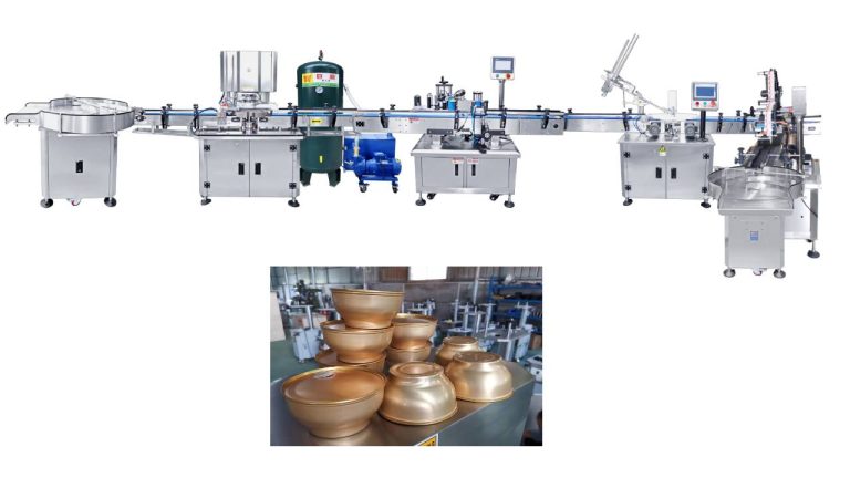 Canning food packing line and Bowl Can Sealing Machine