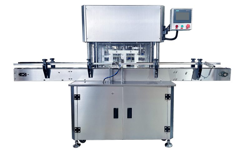 Automatic rice canning line with nitrogen gas flushing for plastic cans