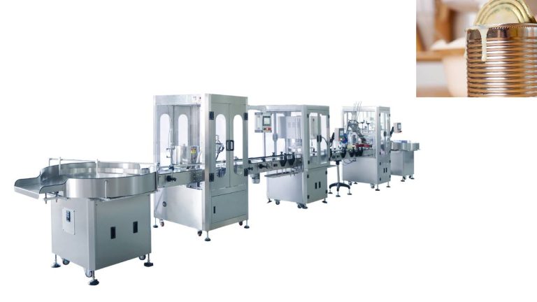 Automatic condensed milk filling and canning production line